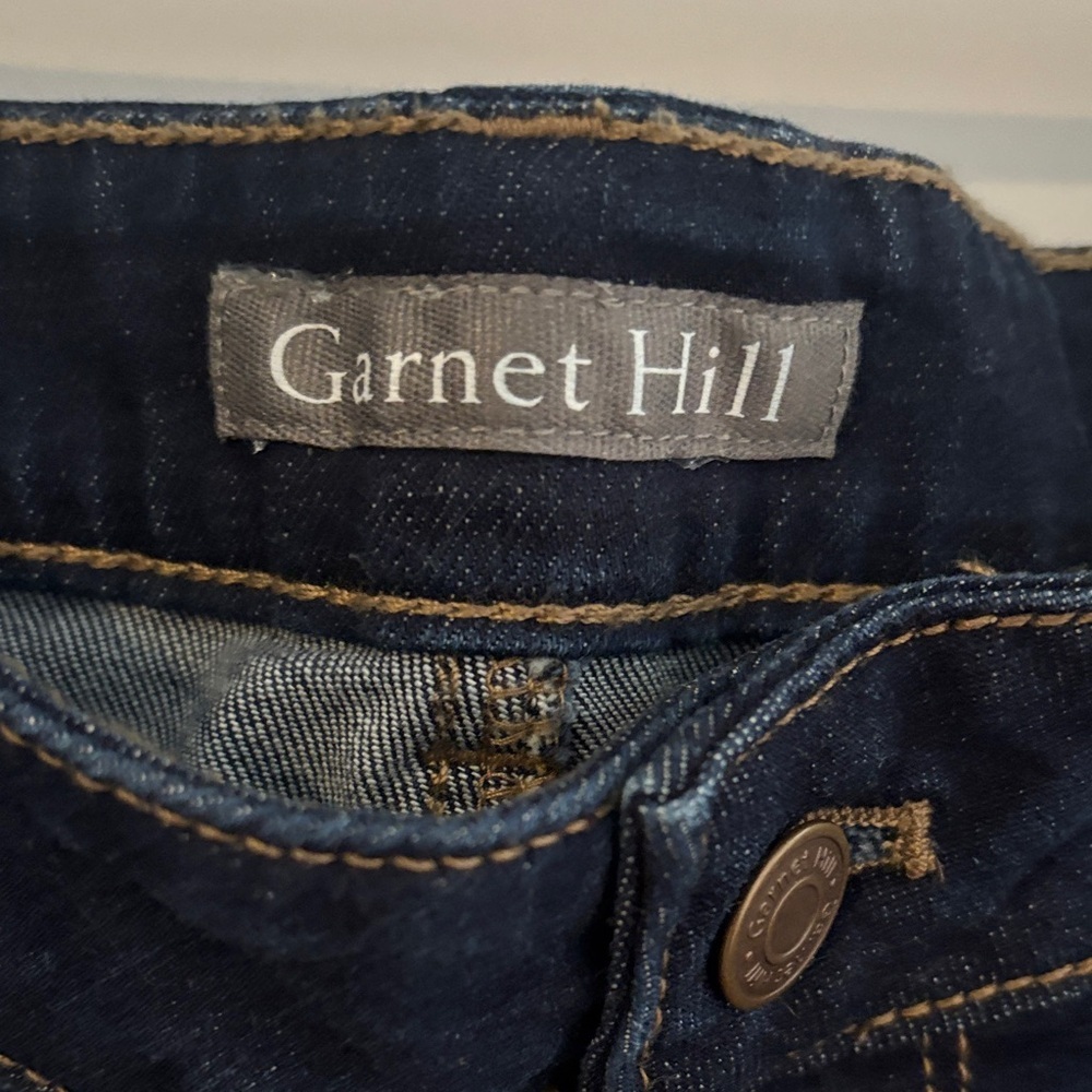 Garnet Hill Midnight Blue Cropped Jeans - Picture 2 of 3